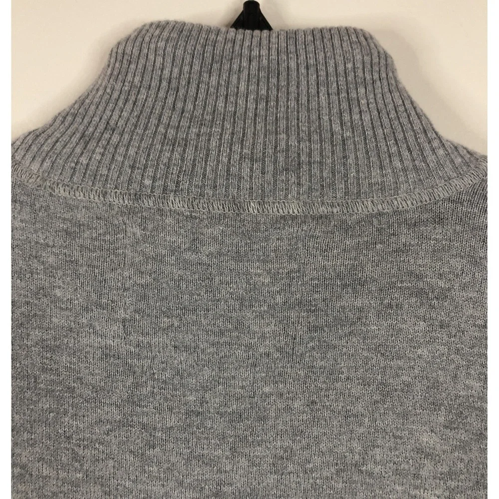 The‎ North Face Men's Medium M Gray 1/4 Zip Pullover Sweater EUC